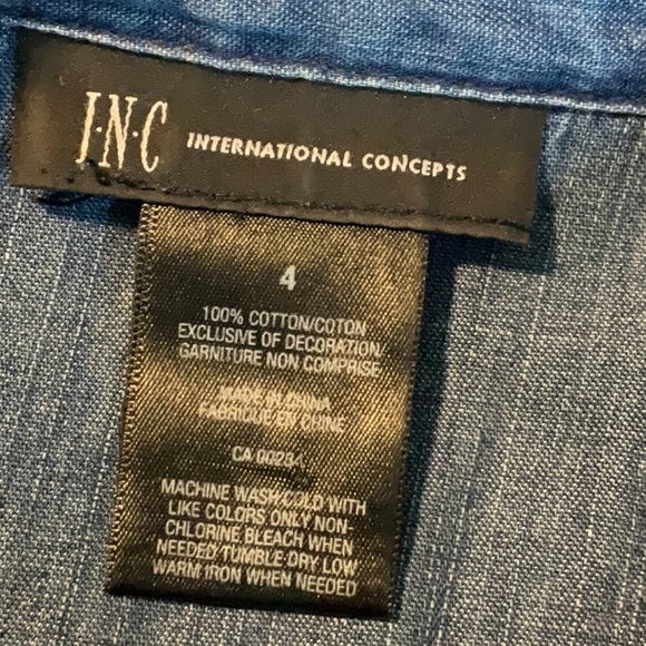 INC Denim Studded & Snap up Shirt . - Picture 10 of 10